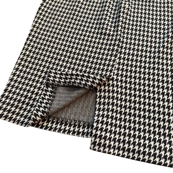 Talbots Pencil Skirt Women's Sz 6 Black white Houndstooth cotton blend preppy - Picture 13 of 14